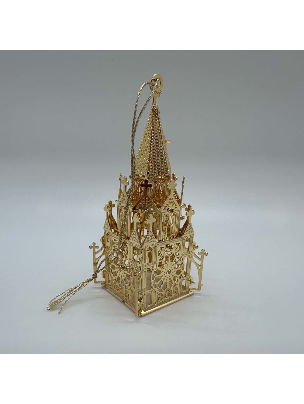 Danbury Mint 2013 Cathedral Christmas Ornament 23K Gold Plated Religious EUC